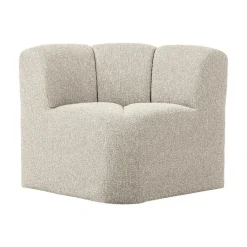 Mojo Eetkamerbank Hoek Met Rugleuning Bouclé Beige Melange