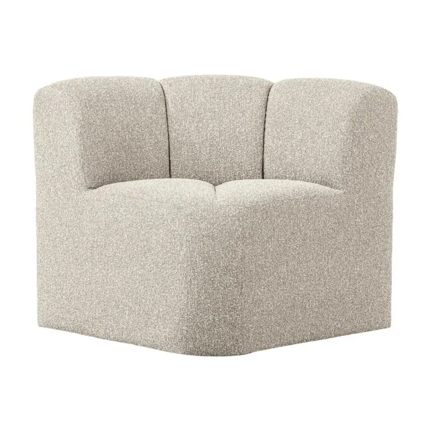 Mojo Eetkamerbank Hoek Met Rugleuning Bouclé Beige Melange