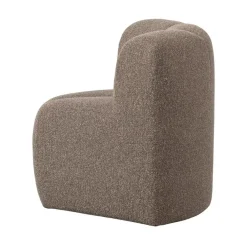 Mojo Eetkamerbank Hoek Met Rugleuning Bouclé Bruin Melange