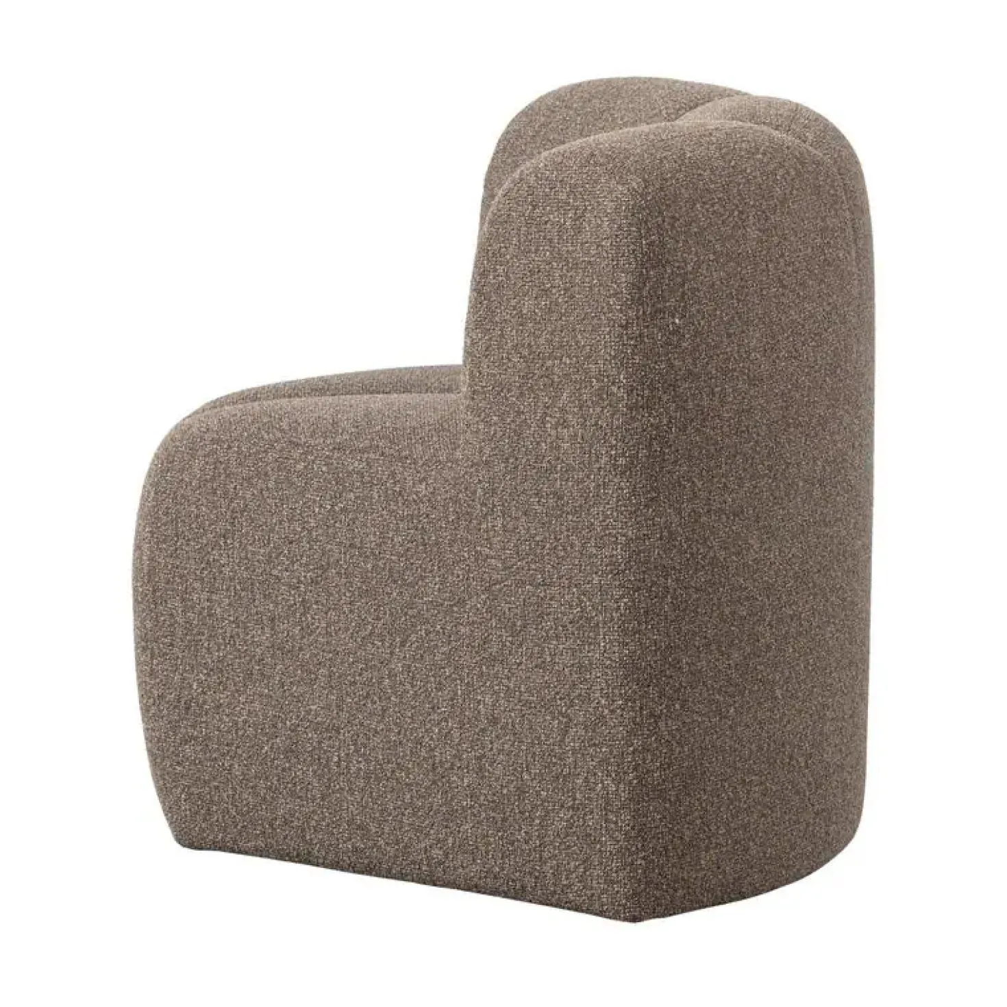 Mojo Eetkamerbank Hoek Met Rugleuning Bouclé Bruin Melange