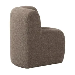 Mojo Eetkamerbank Hoek Met Rugleuning Bouclé Bruin Melange