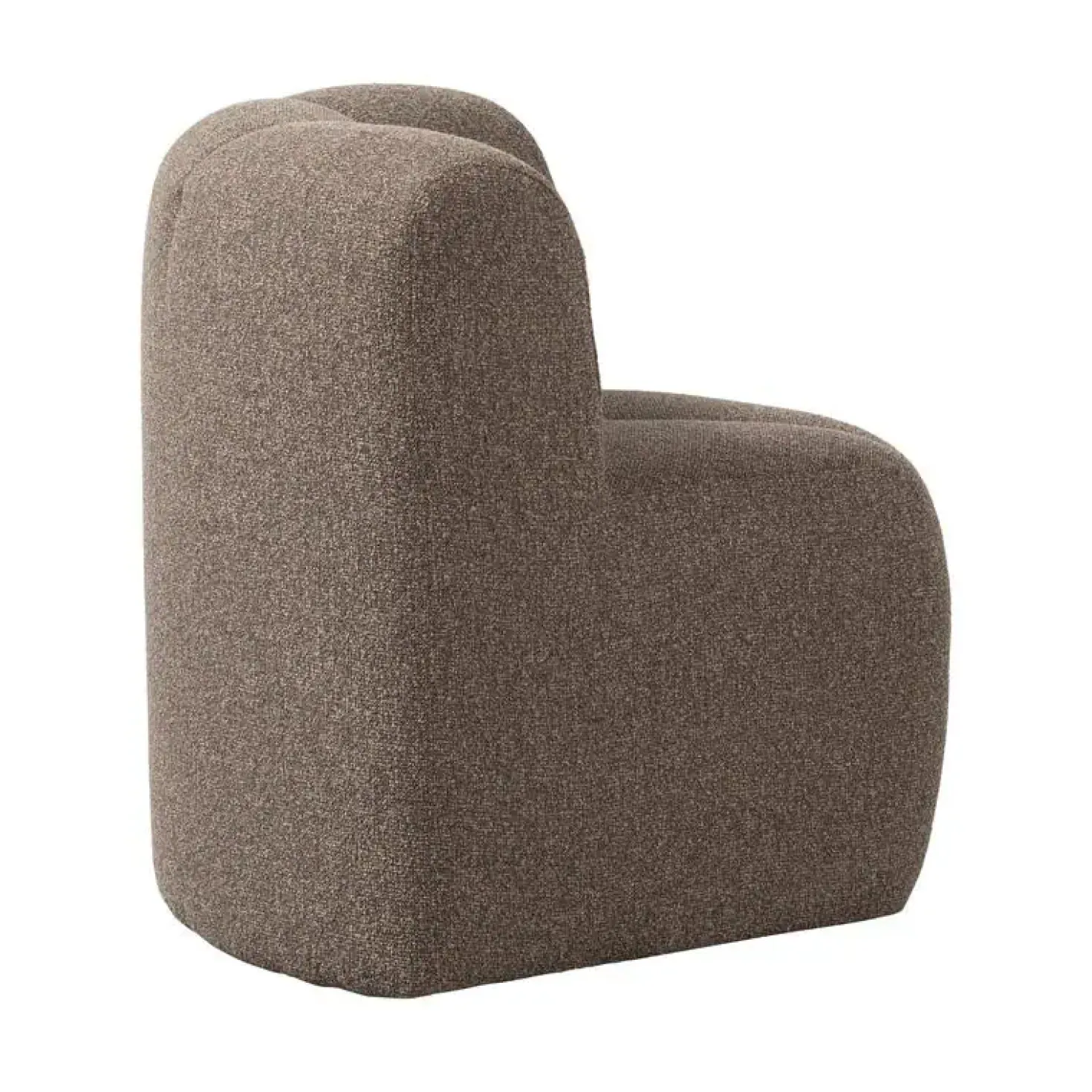 Mojo Eetkamerbank Hoek Met Rugleuning Bouclé Bruin Melange