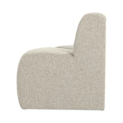 Mojo Eetkamerbank Hoek Rond Rugleuning Bouclé Beige melange