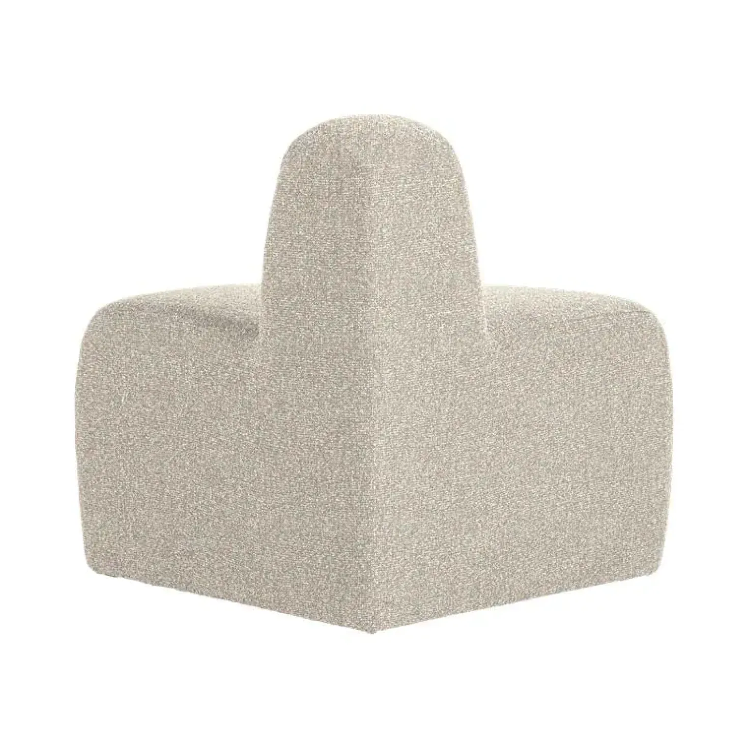 Mojo Eetkamerbank Hoek Rond Rugleuning Bouclé Beige melange