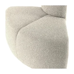 Mojo Eetkamerbank Hoek Rond Rugleuning Bouclé Beige melange