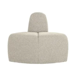 Mojo Eetkamerbank Hoek Rond Rugleuning Bouclé Beige melange