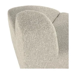 Mojo Eetkamerbank Hoek Rond Rugleuning Bouclé Beige melange