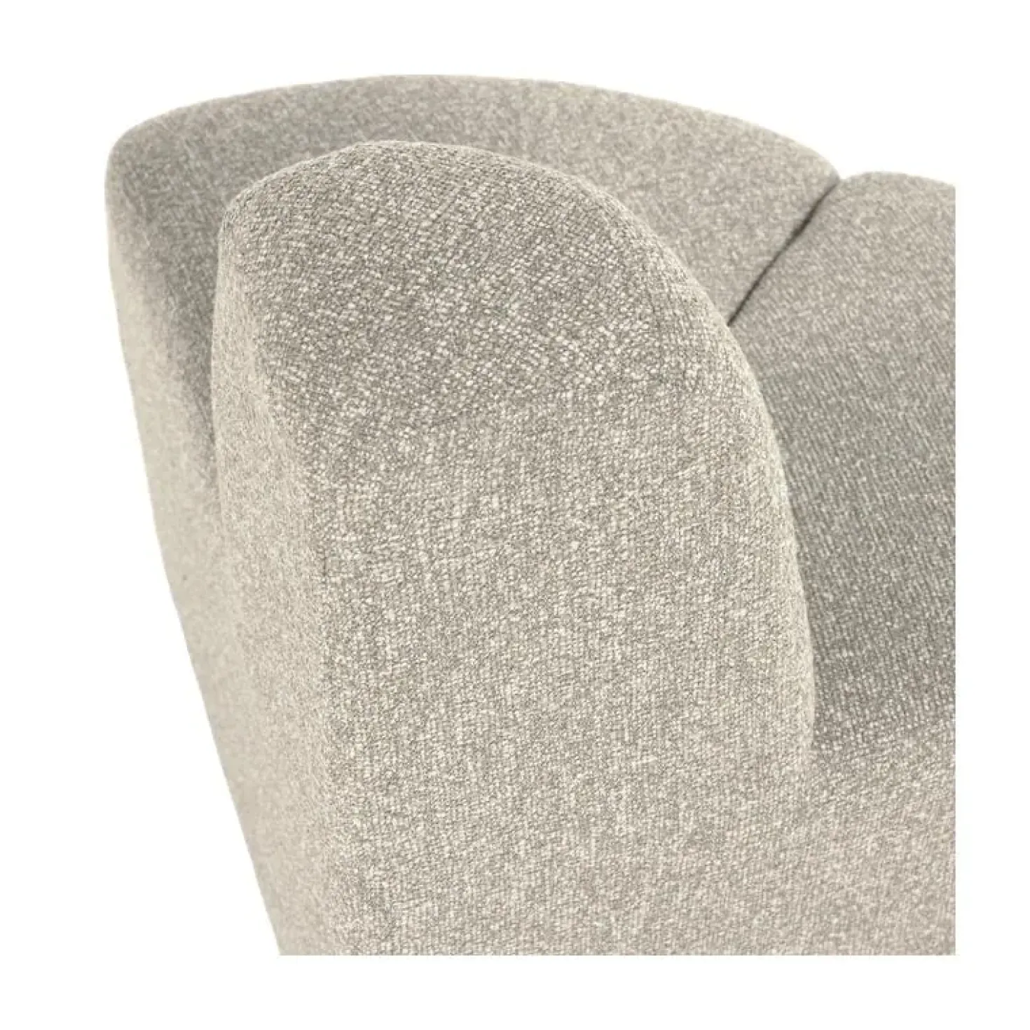 Mojo Eetkamerbank Hoek Rond Rugleuning Bouclé Beige melange