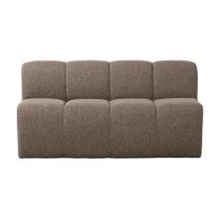 Mojo Eetkamerbank Met Rugleuning Bouclé Bruin Melange 164cm