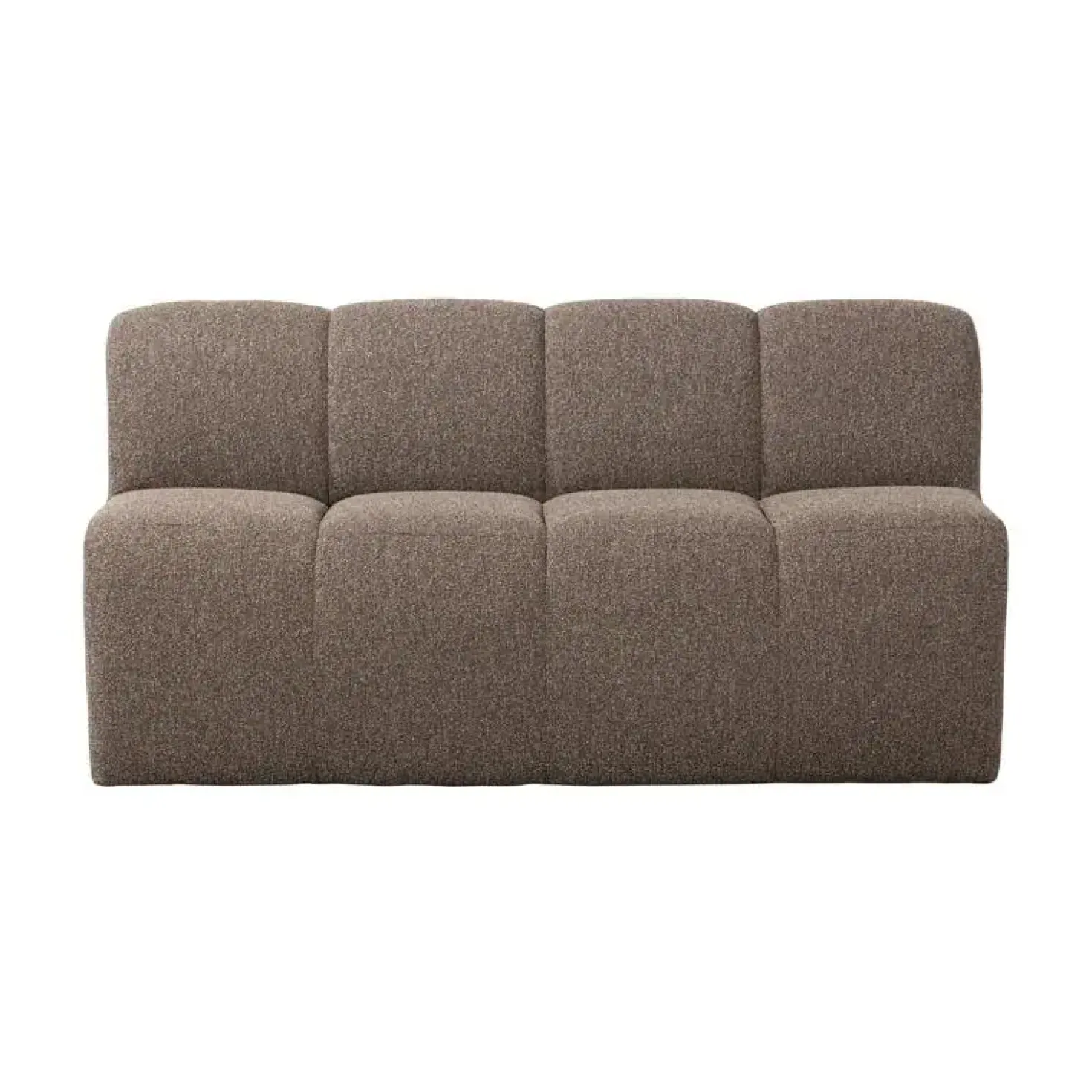 Mojo Eetkamerbank Met Rugleuning Bouclé Bruin Melange 164cm