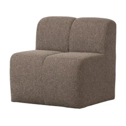 Mojo Eetkamerbank Met Rugleuning Bouclé Bruin Melange 84cm