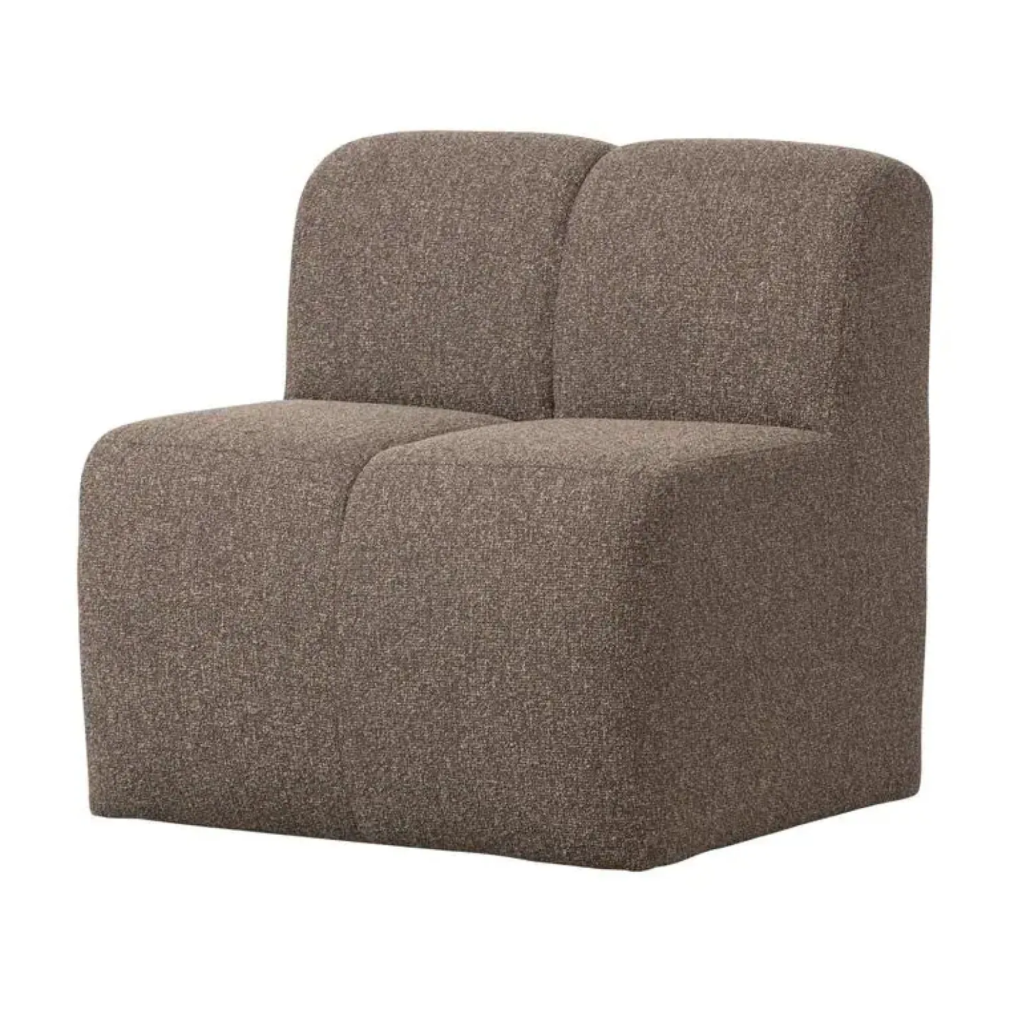 Mojo Eetkamerbank Met Rugleuning Bouclé Bruin Melange 84cm
