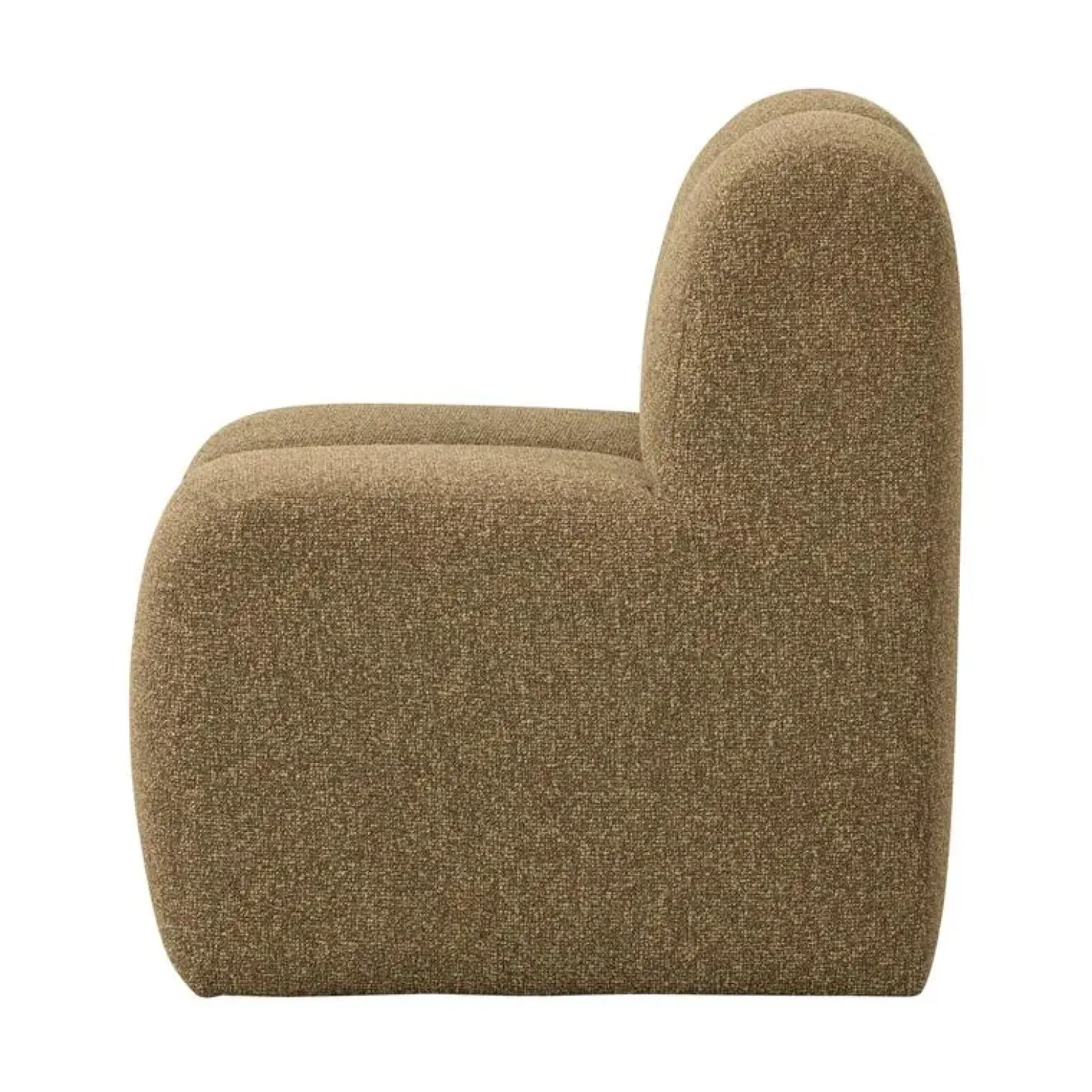 Mojo Eetkamerbank Met Rugleuning Bouclé Geel/Bruin Melange 84cm