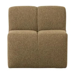 Mojo Eetkamerbank Met Rugleuning Bouclé Geel/Bruin Melange 84cm