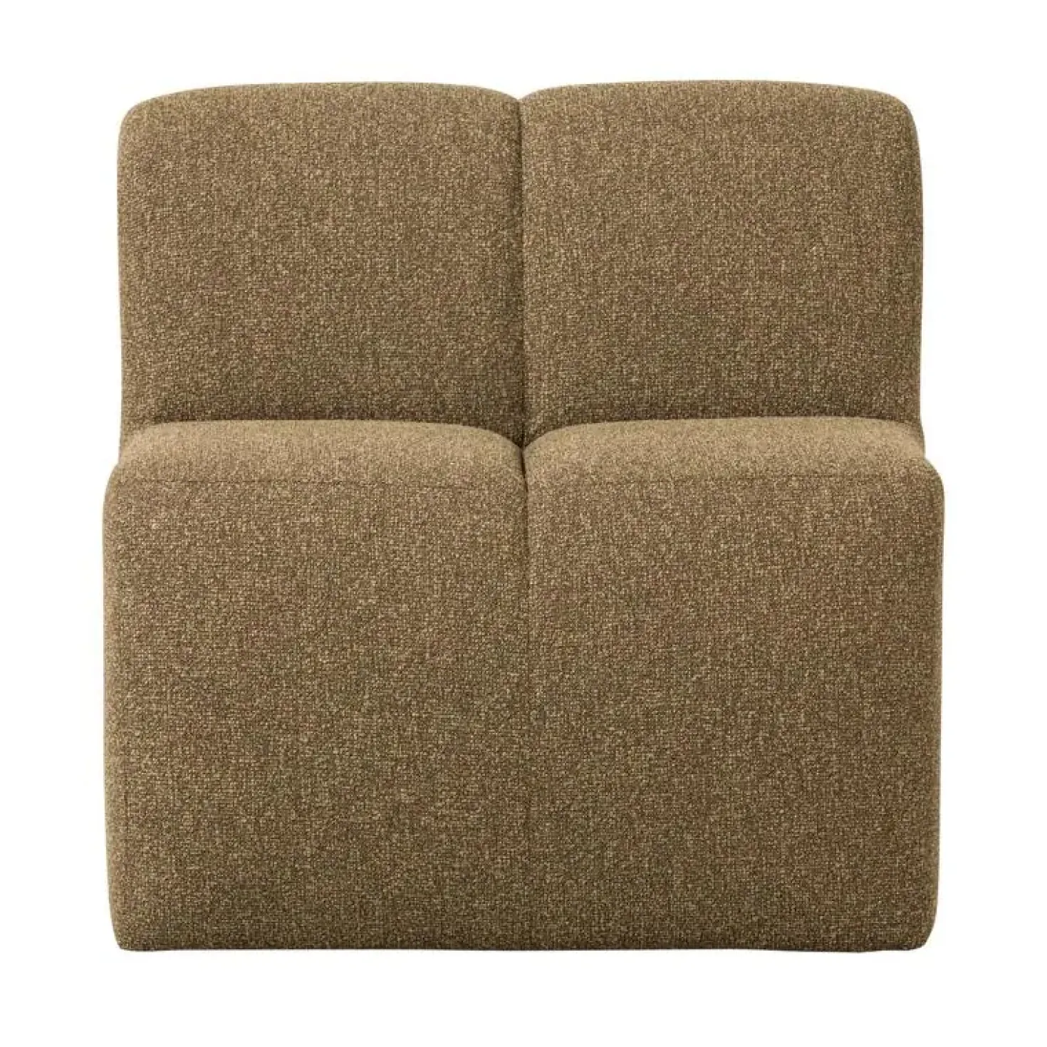Mojo Eetkamerbank Met Rugleuning Bouclé Geel/Bruin Melange 84cm