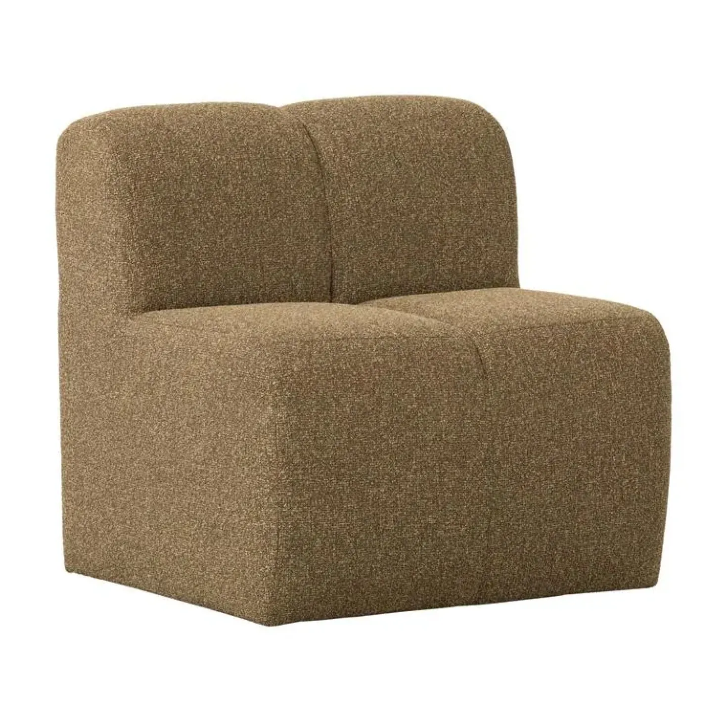Mojo Eetkamerbank Met Rugleuning Bouclé Geel/Bruin Melange 84cm