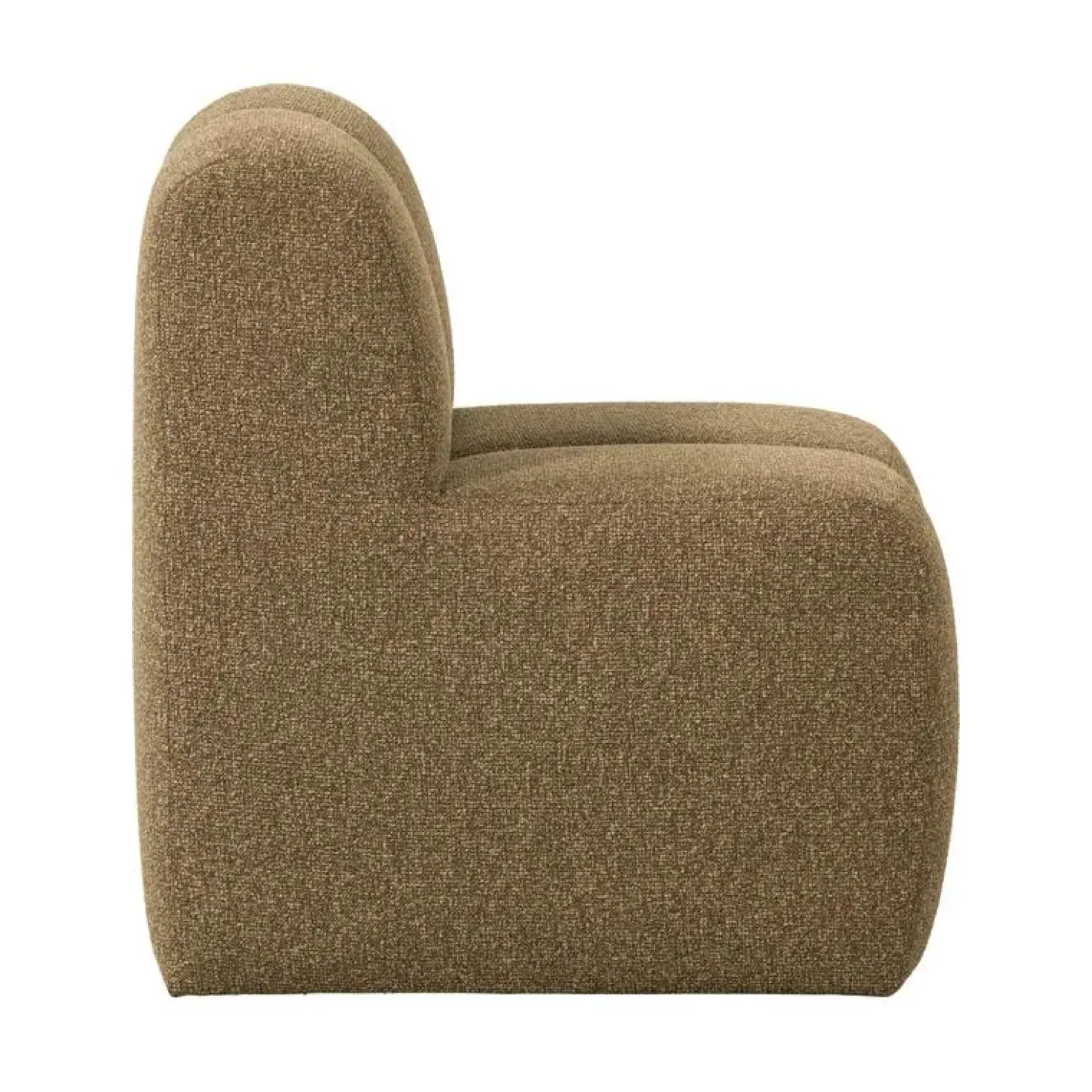 Mojo Eetkamerbank Met Rugleuning Bouclé Geel/Bruin Melange 84cm