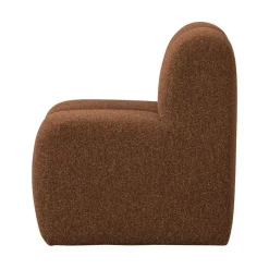 Mojo Eetkamerbank Met Rugleuning Bouclé Roestbruin Melange 84cm