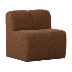 Mojo Eetkamerbank Met Rugleuning Bouclé Roestbruin Melange 84cm