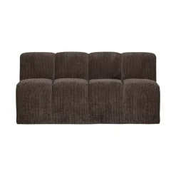 Mojo Eetkamerbank Met Rugleuning Ribstof Bruin 164cm
