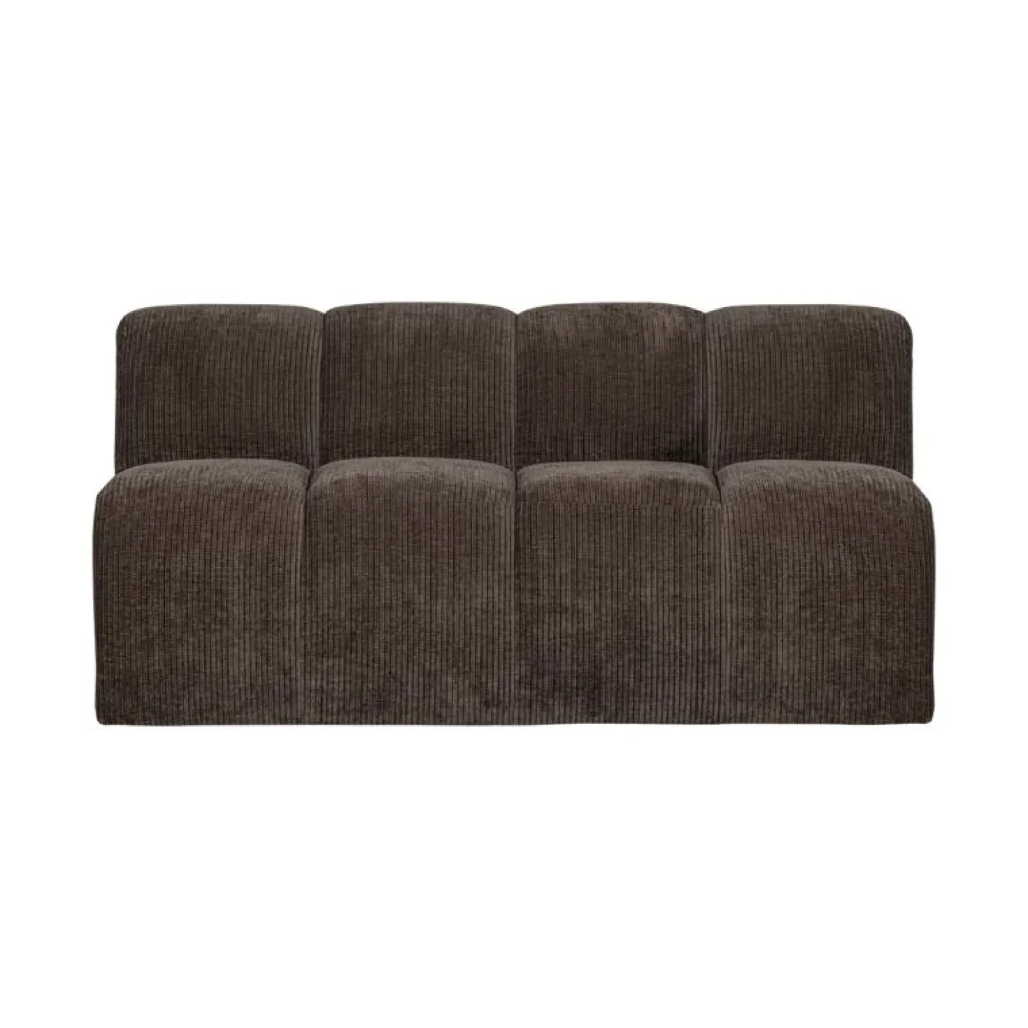 Mojo Eetkamerbank Met Rugleuning Ribstof Bruin 164cm