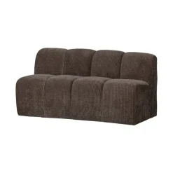 Mojo Eetkamerbank Met Rugleuning Ribstof Bruin 164cm