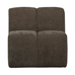 Mojo Eetkamerbank Met Rugleuning Ribstof Bruin 84cm
