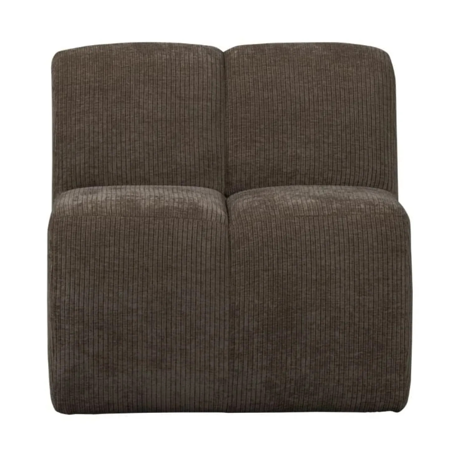 Mojo Eetkamerbank Met Rugleuning Ribstof Bruin 84cm