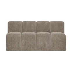 Mojo Eetkamerbank Met Rugleuning Ribstof Donkerzand 164cm