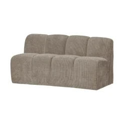 Mojo Eetkamerbank Met Rugleuning Ribstof Donkerzand 164cm