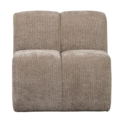 Mojo Eetkamerbank Met Rugleuning Ribstof Donkerzand 84cm