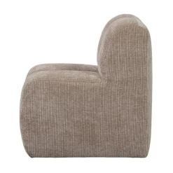 Mojo Eetkamerbank Met Rugleuning Ribstof Donkerzand 84cm
