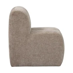 Mojo Eetkamerbank Met Rugleuning Ribstof Donkerzand 84cm