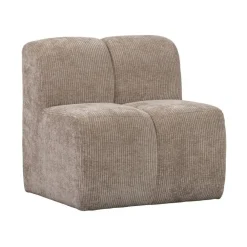 Mojo Eetkamerbank Met Rugleuning Ribstof Donkerzand 84cm