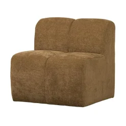Mojo Eetkamerbank Met Rugleuning Ribstof Honinggeel 84cm