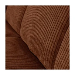 Mojo Eetkamerbank Met Rugleuning Ribstof Roestbruin 164cm
