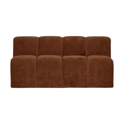 Mojo Eetkamerbank Met Rugleuning Ribstof Roestbruin 164cm