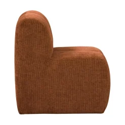 Mojo Eetkamerbank Met Rugleuning Ribstof Roestbruin 84cm