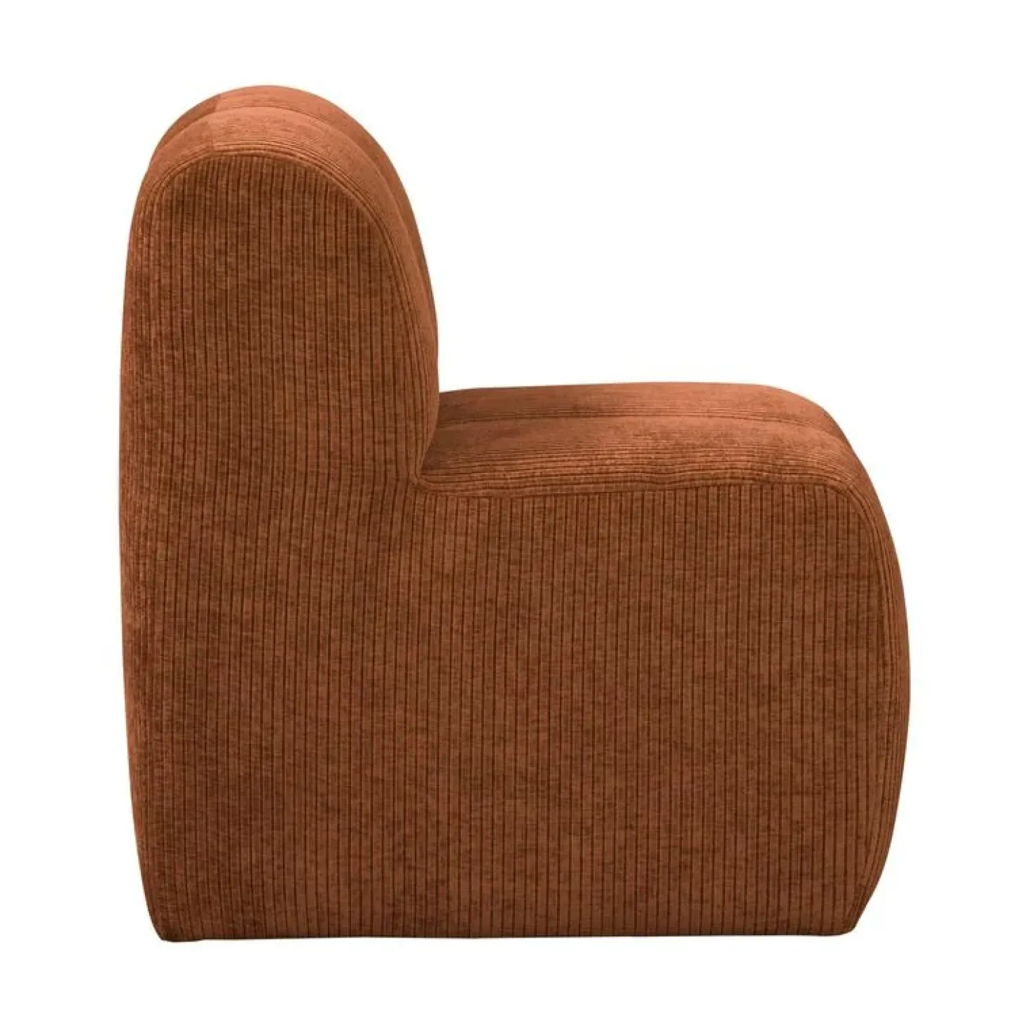 Mojo Eetkamerbank Met Rugleuning Ribstof Roestbruin 84cm