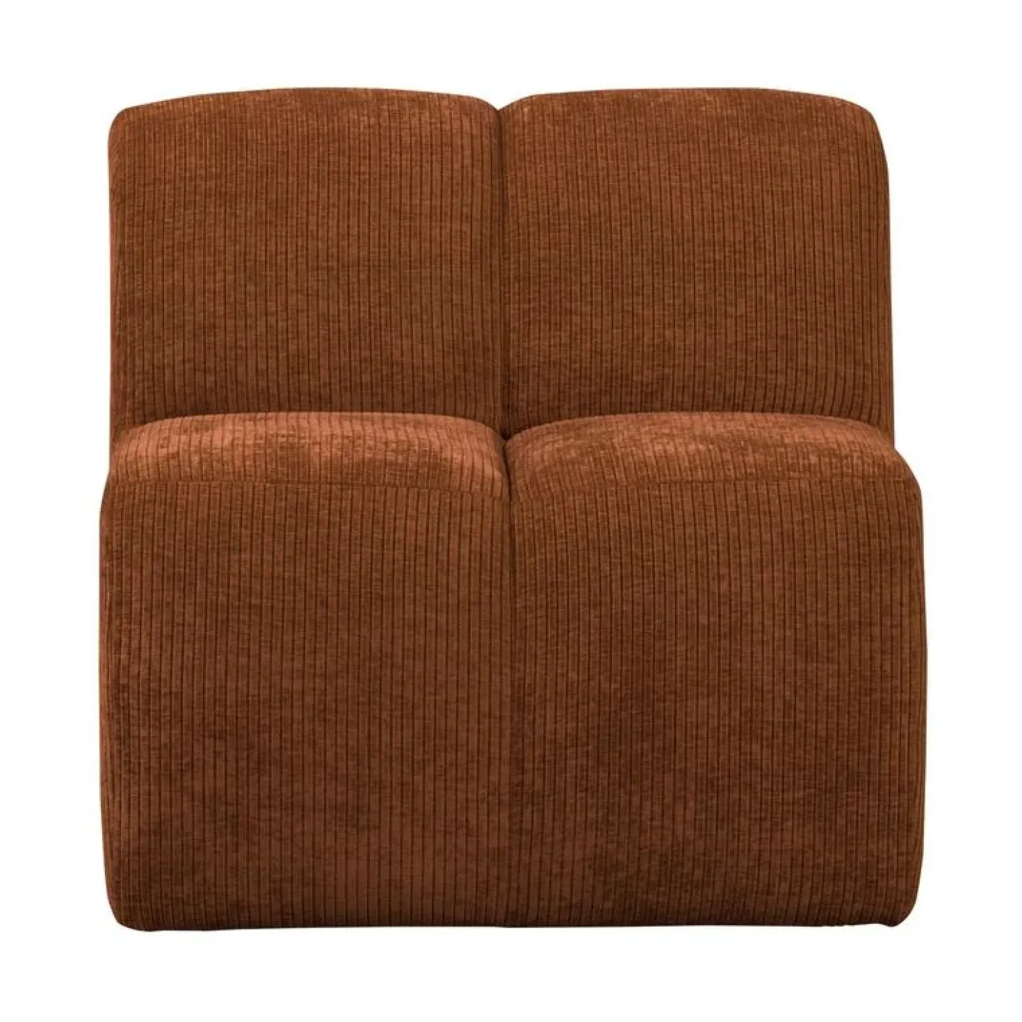 Mojo Eetkamerbank Met Rugleuning Ribstof Roestbruin 84cm