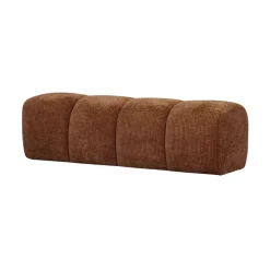 Mojo Eetkamerbank Ribstof Roestbruin 164cm