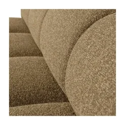 Mojo Eetkamerbank Rugleuning Bouclé Geel/Bruin Melange 164cm