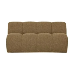 Mojo Eetkamerbank Rugleuning Bouclé Geel/Bruin Melange 164cm