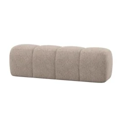 Mojo Eetkamerbank Wollig Donkerzand 164cm