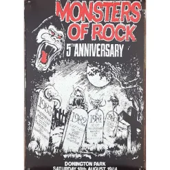 Monsters of rock anniversary - metalen bord