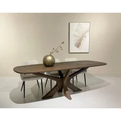 Montreaux Eettafel Bruin Deens ovaal 250cm