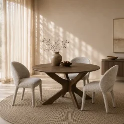 Montreaux Eettafel Bruin rond 130cm