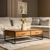 Morada salontafel industrieel rechthoek Warm mangohout