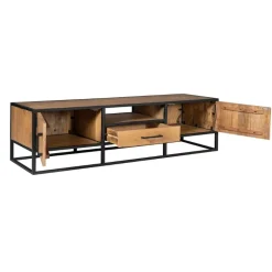 Morada tv meubel industrieel Warm mangohout 180cm