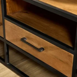 Morada tv meubel industrieel Warm mangohout 180cm